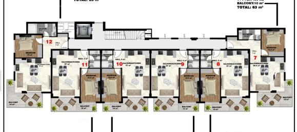 Apartamento de 2 habitaciónes en Kestel, Turkey No. 9821 7