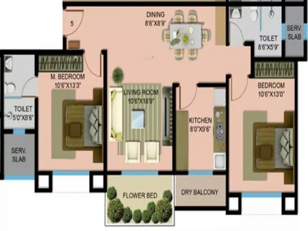 2 bedrooms House in Mumbai, India No. 29091