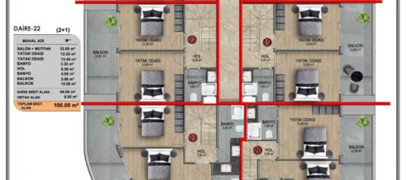 Apartment 2+1 in Kestel, Turkey No. 13123 14