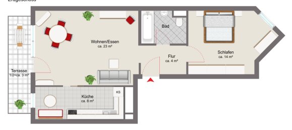 2-salle Appartement à Dachau, Germany No. 305582 9