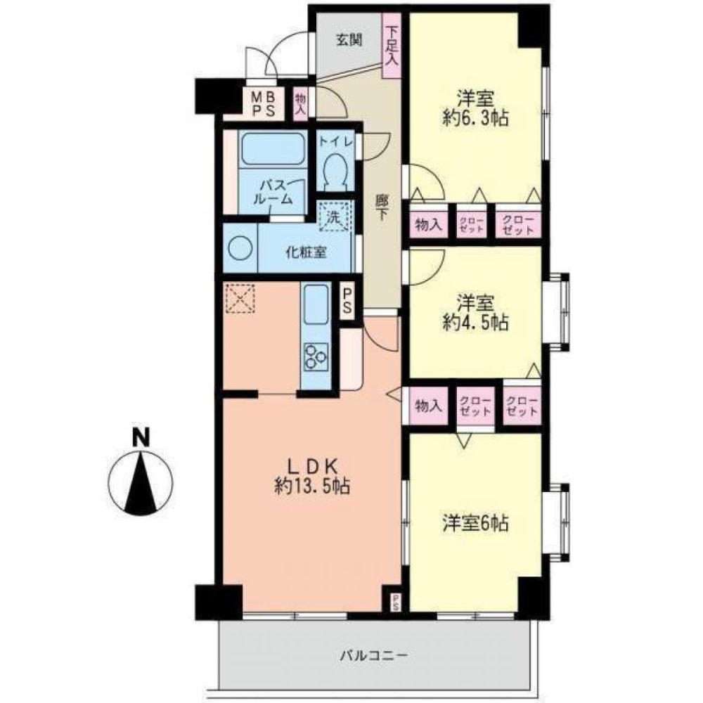 3 bedrooms Apartment in Chiba, Japan No. 3364