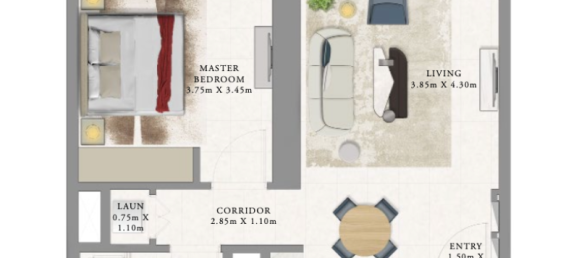 1 غرف نوم شقة في خور دبي, UAE رقم 121259 4