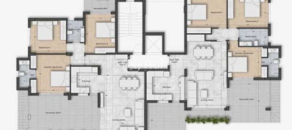 Apartamento de 3 dormitorios en Germasogeia, Cyprus No. 67818 5