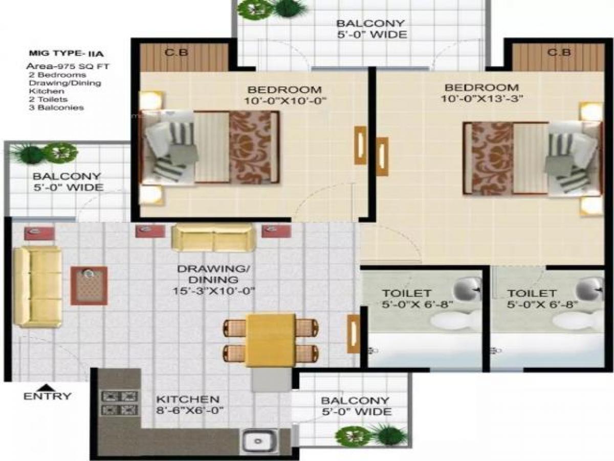 2 bedrooms House in Noida, India No. 67263