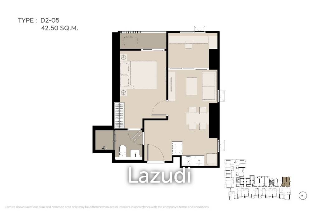 1 Schlafzimmer Eigentumswohnung in Chatuchak, Thailand, Nr. 21460