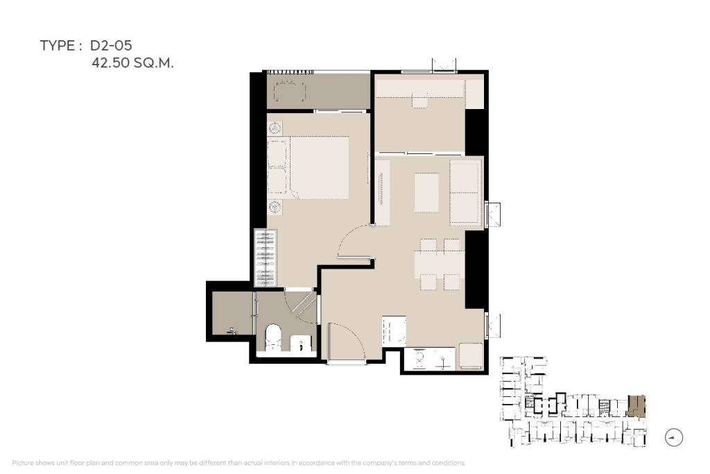 Condominio de 1 dormitorio en Chatuchak, Thailand No. 21460