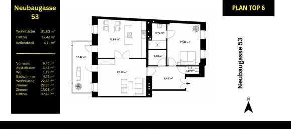 Apartamento de 3 divisões em Neubau, Austria N.º 177397 7
