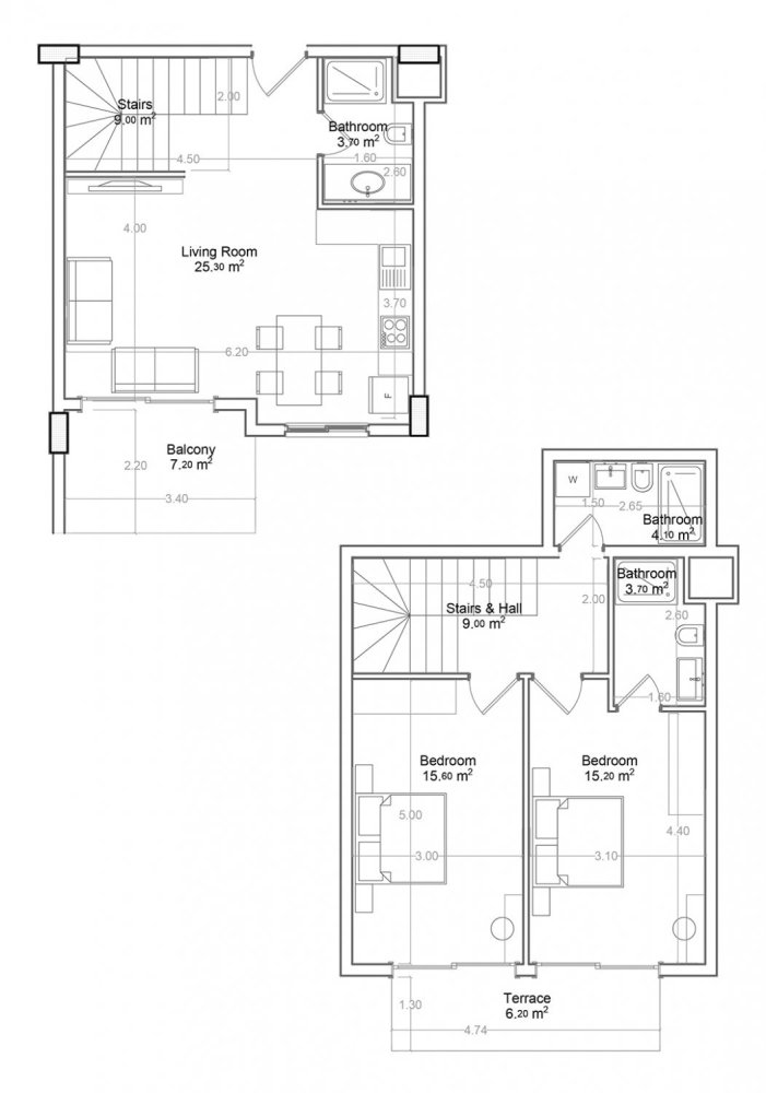 بانتهاوس 2+1 في Yekta Green Life Gazipasa Residence, Gazipasa, Turkey رقم 39551 1