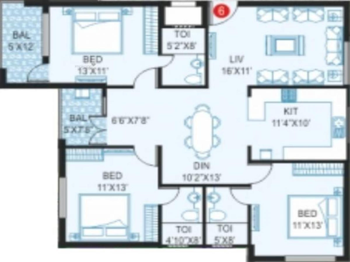 3 bedrooms House in Bangalore, India No. 3721