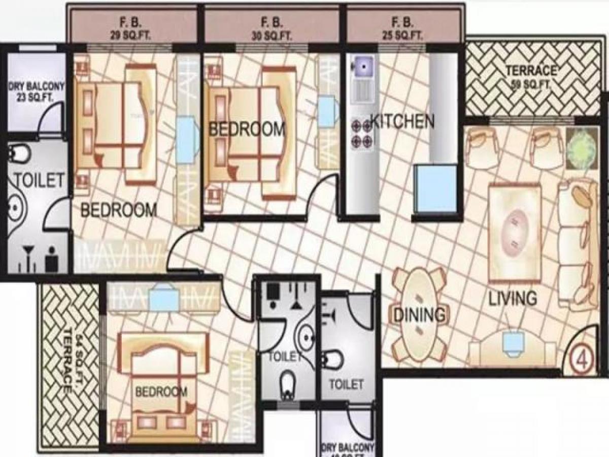 3 bedrooms House in Mumbai, India No. 57896