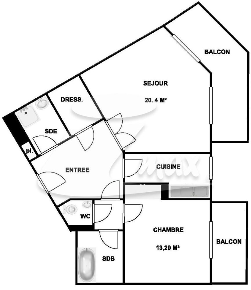 1 bedroom Apartment in Levallois-Perret, France No. 175315
