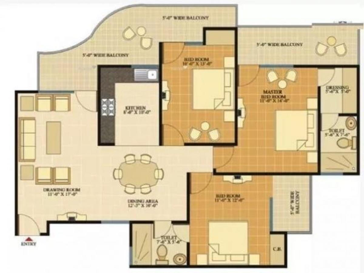 3 bedrooms House in Ghaziabad, India No. 54775