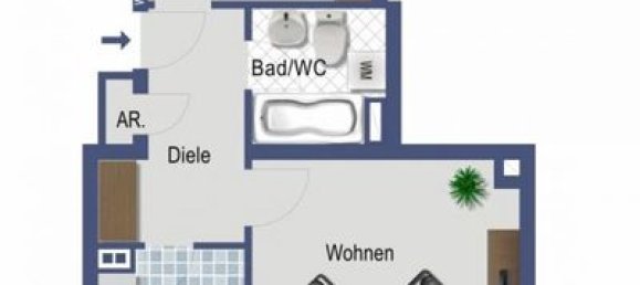 Apartamento de 2 divisões em Dusseldorf, Germany N.º 6314 12