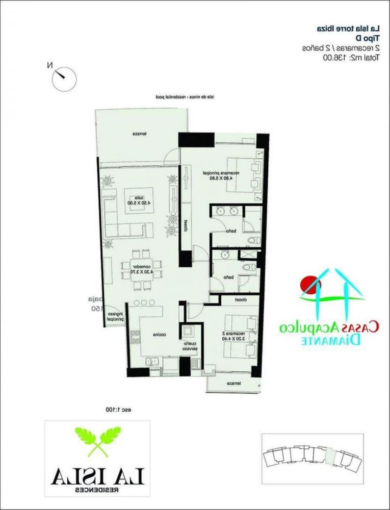 2 bedrooms Apartment in Guerrero, Mexico No. 147012