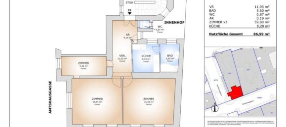 3-Zimmer Wohnung in Margareten, Austria, Nr. 116450 6