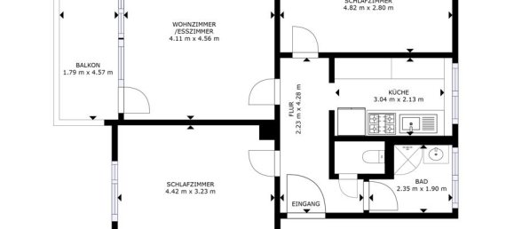 Квартира с 2 спальнями в Ludwigsburg, Германия № 225524 9