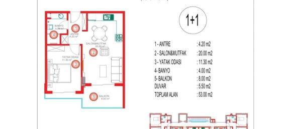 2غرفة بانتهاوس في Oba, Turkey رقم 9674 12