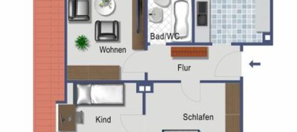 Apartamento de 3 divisões em Wuppertal, Germany N.º 107368 14