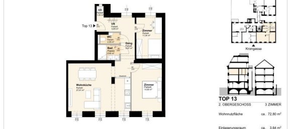 3غرفة بانتهاوس في Margareten, Austria رقم 213814 11