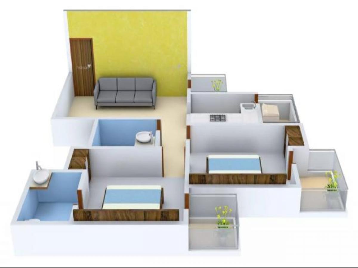 2 bedrooms House in Ghaziabad, India No. 1438