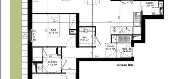 2 Schlafzimmer Wohnung in Douvres-la-Delivrande, France, Nr. 357320 2