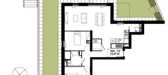 2 Schlafzimmer Wohnung in Douvres-la-Delivrande, France, Nr. 357320 3