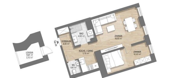 2 rooms Apartment in Ottakring, Austria No. 145161 2