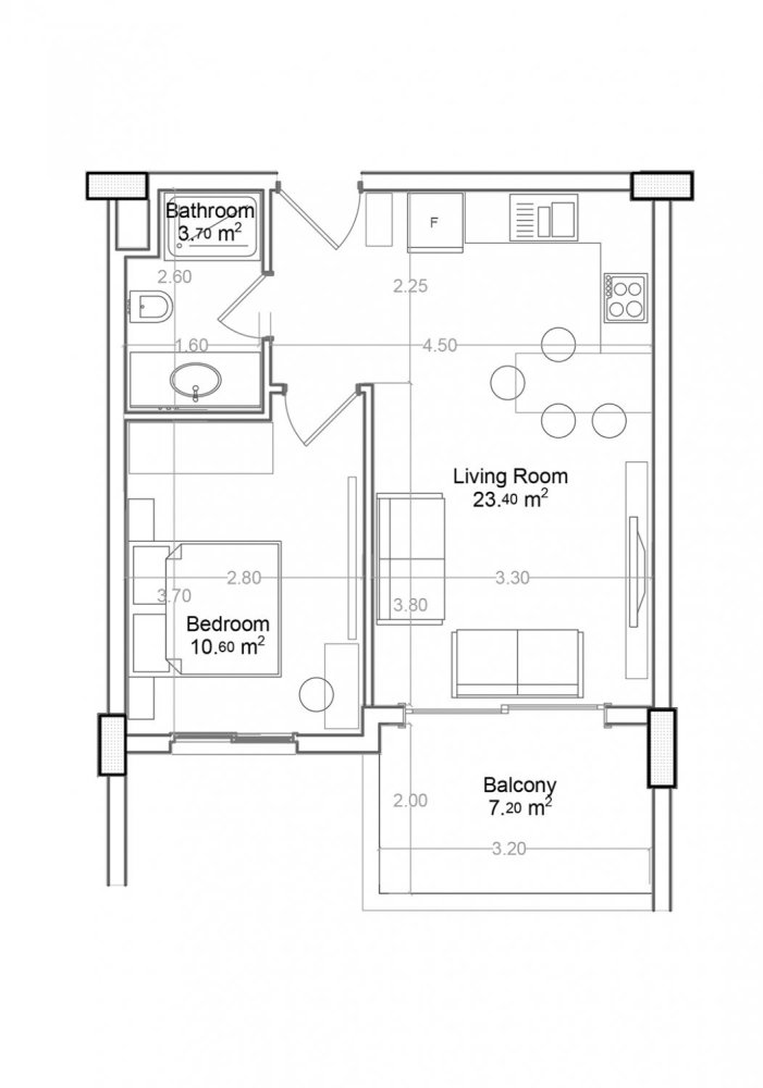 Apartment 1+1 in Yekta Green Life Gazipasa Residence, Gazipasa, Turkey No. 39505 1