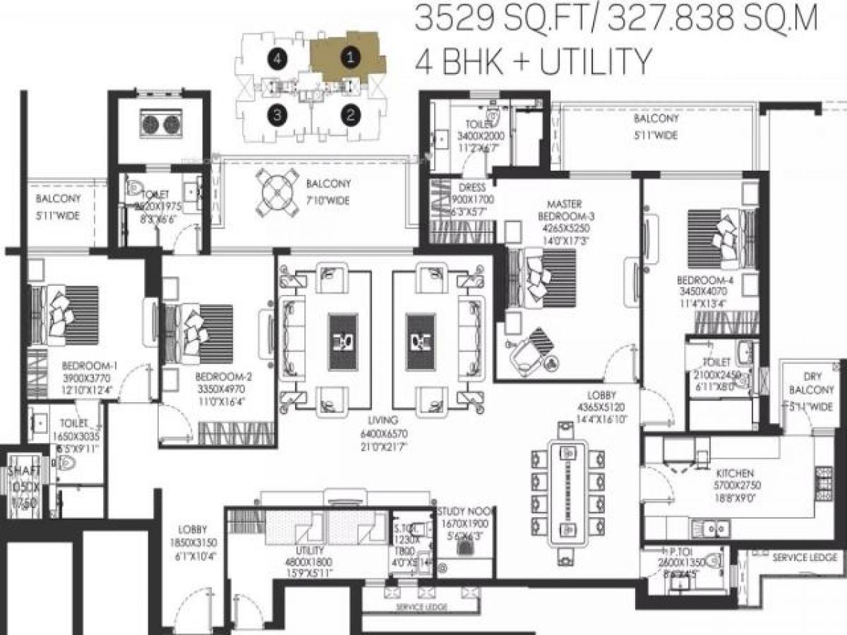 4 غرف نوم منزل في Gurgaon, India رقم 14843