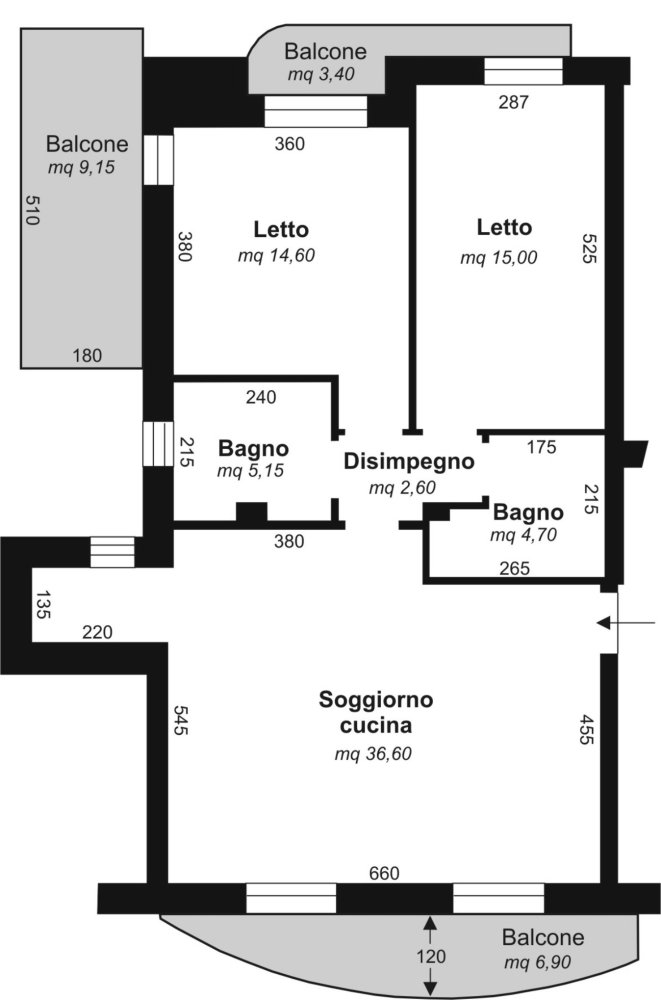 Apartamento T2 em Cervia, Italy N.º 80366