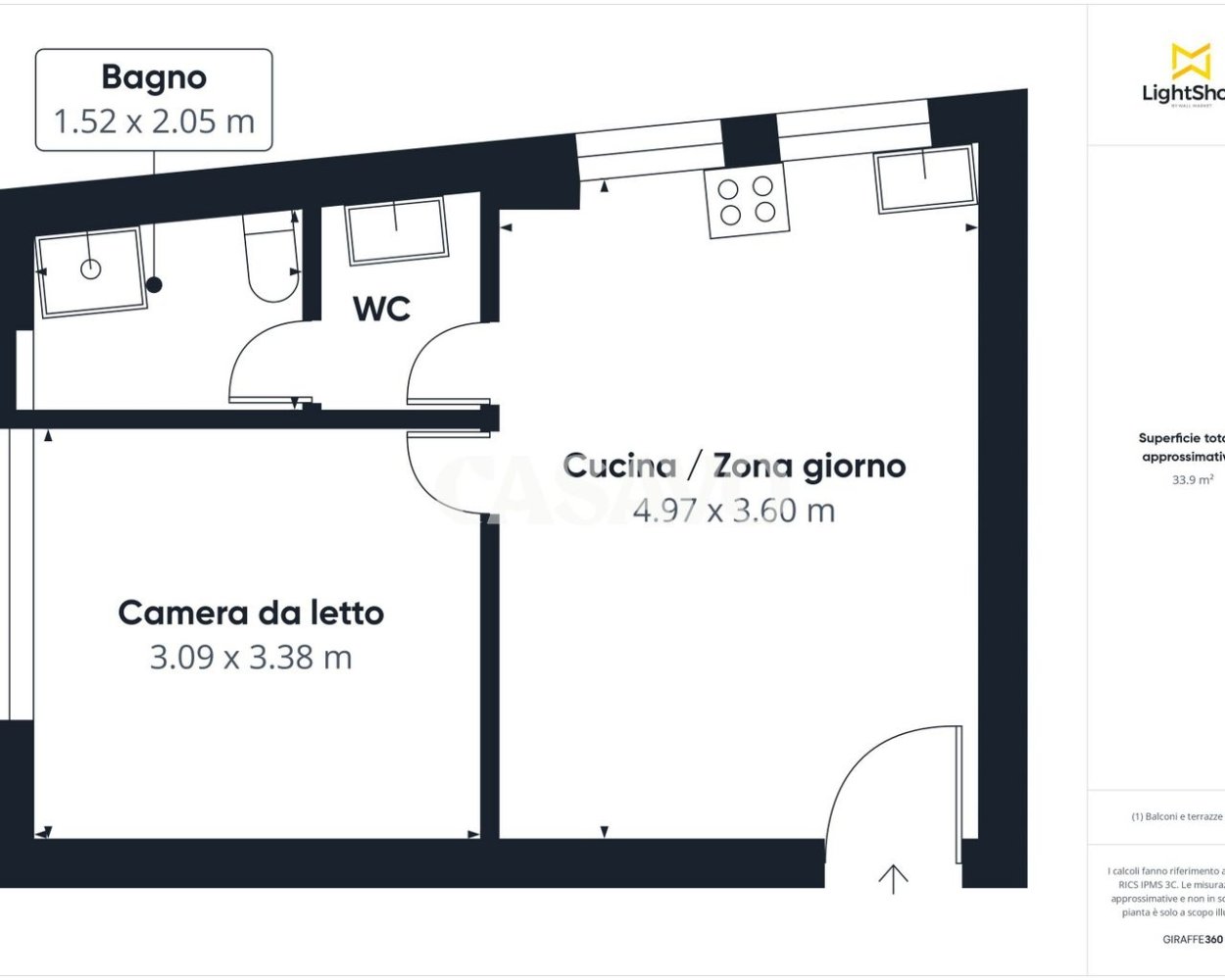 1 bedroom Apartment in Milan, Italy No. 360839
