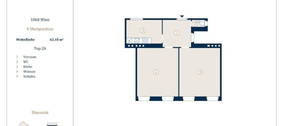 2-Zimmer Wohnung in Mariahilf, Austria, Nr. 236021 3