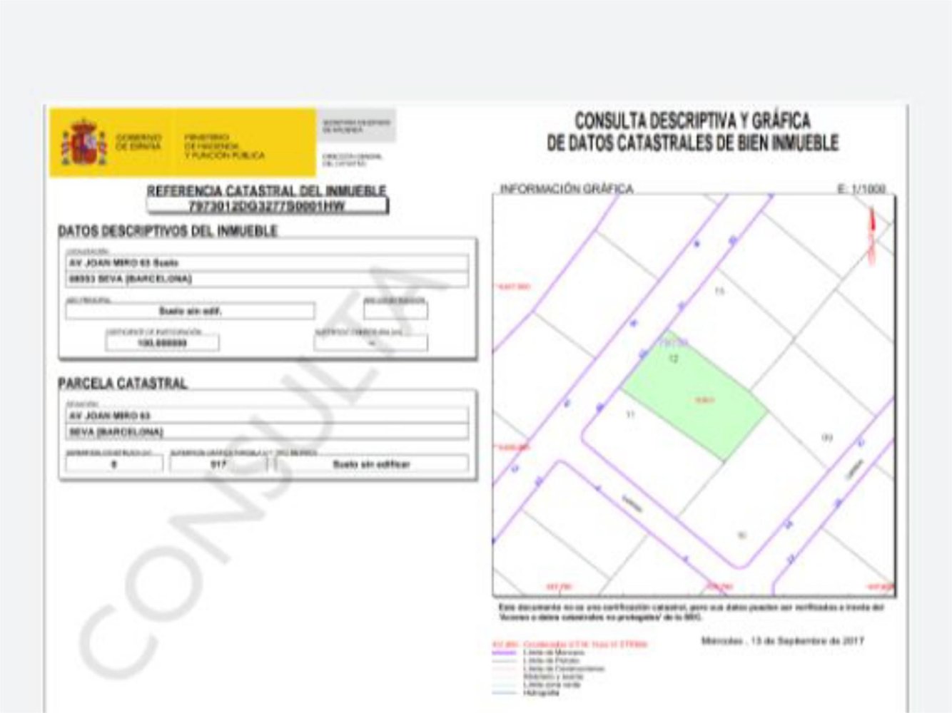 890m² Land in Seva, Spain No. 166013