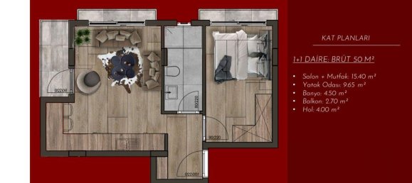 2 rooms Apartment in Alanya, Turkey No. 10285 6