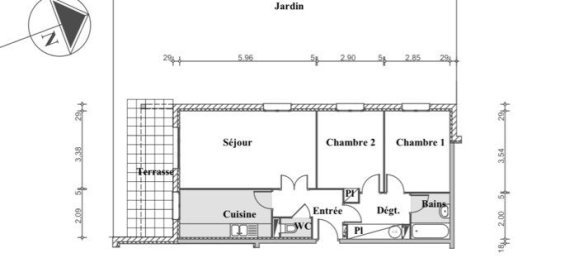 Apartamento de 2 dormitorios en Limoges, France No. 319815 3