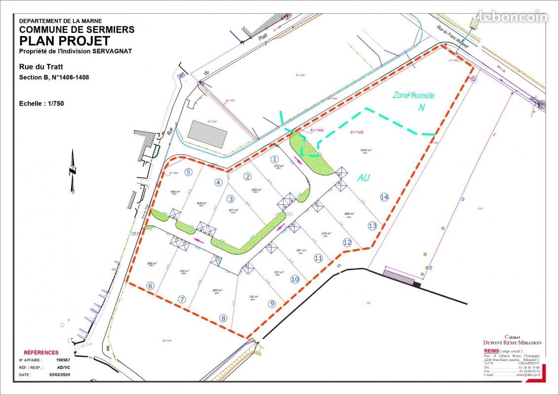 Terreno en Sermiers, France 695 m² No. 253093