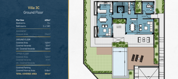 3 غرف نوم فيلا في Agios Athanasios, Cyprus رقم 19802 5