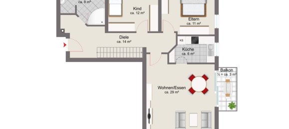 Apartamento de 4 habitaciónes en Dachau, Germany No. 190637 13