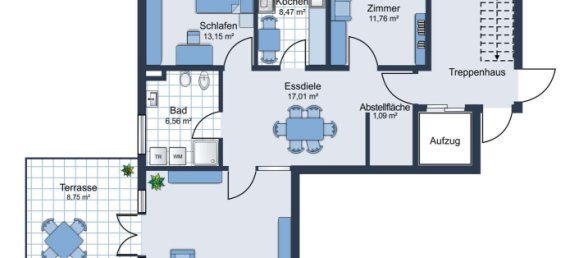 Квартира с 2 спальнями в Шверин, Германия № 311437 11