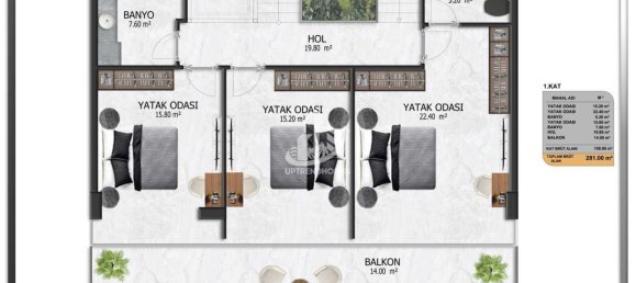 Вилла 3+1 в Аланья, Турция № 4935 20