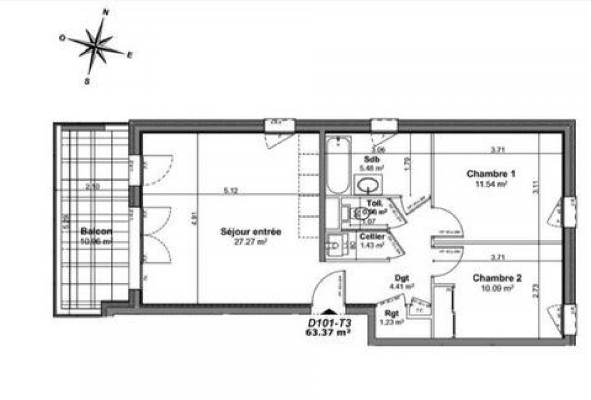 Apartamento com 2 quartos em condomínio em Bonneville, France N.º 33211
