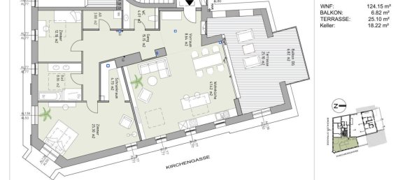 3 rooms Apartment in Modling, Austria No. 106346 11