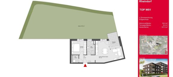 Квартира с 2 комнатами в Лустенау, Австрия № 213117 3