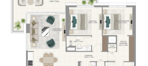 1 Schlafzimmer Wohnung in Dubai Hills Estate, UAE, Nr. 121196 5