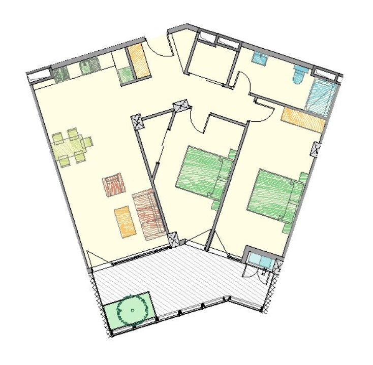 2 bedrooms Apartment in Tbilisi, Georgia No. 1254