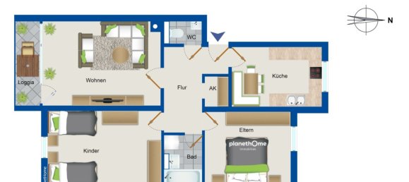 3-Zimmer Wohnung in München, Germany, Nr. 196203 11