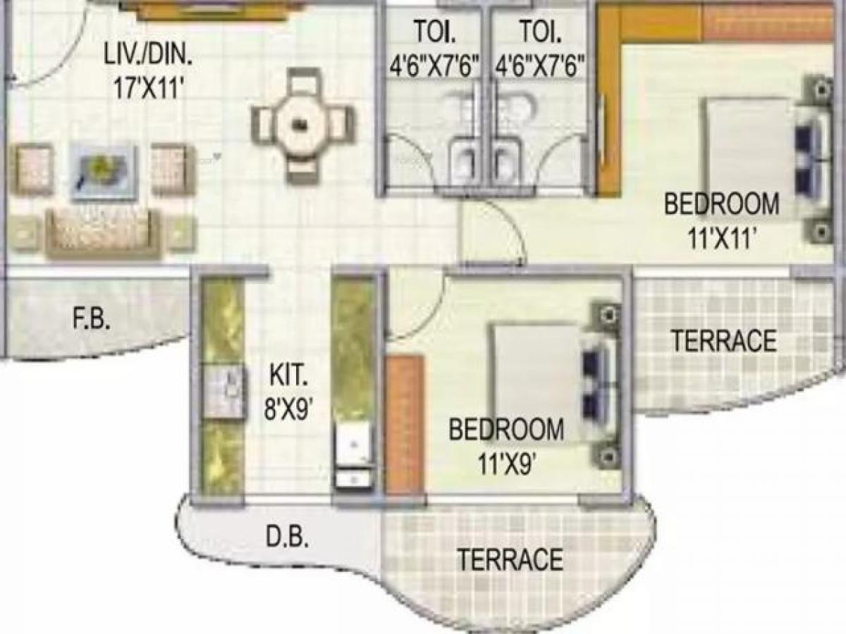 2 chambres Maison à Mumbai, India No. 57605