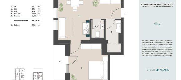 2 rooms Apartment in Velden am Worther See, Austria No. 97211 3