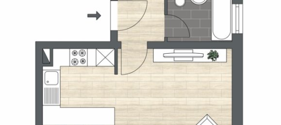 2 rooms Apartment in Rems-Murr-Kreis, Germany No. 115969 2