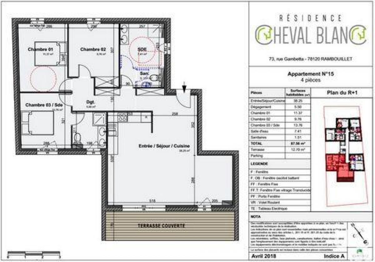 3 Schlafzimmer Eigentumswohnung in Rambouillet, France, Nr. 10370